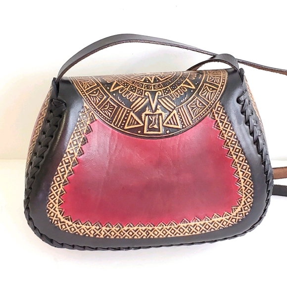 Authentic Aztec Art Real Leather Crossbody - Picture 10 of 16